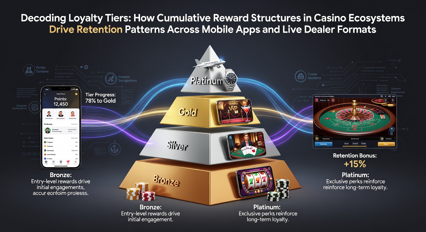 Casino loyalty tier visualization showing cumulative points accumulation across mobile and live dealer platforms
