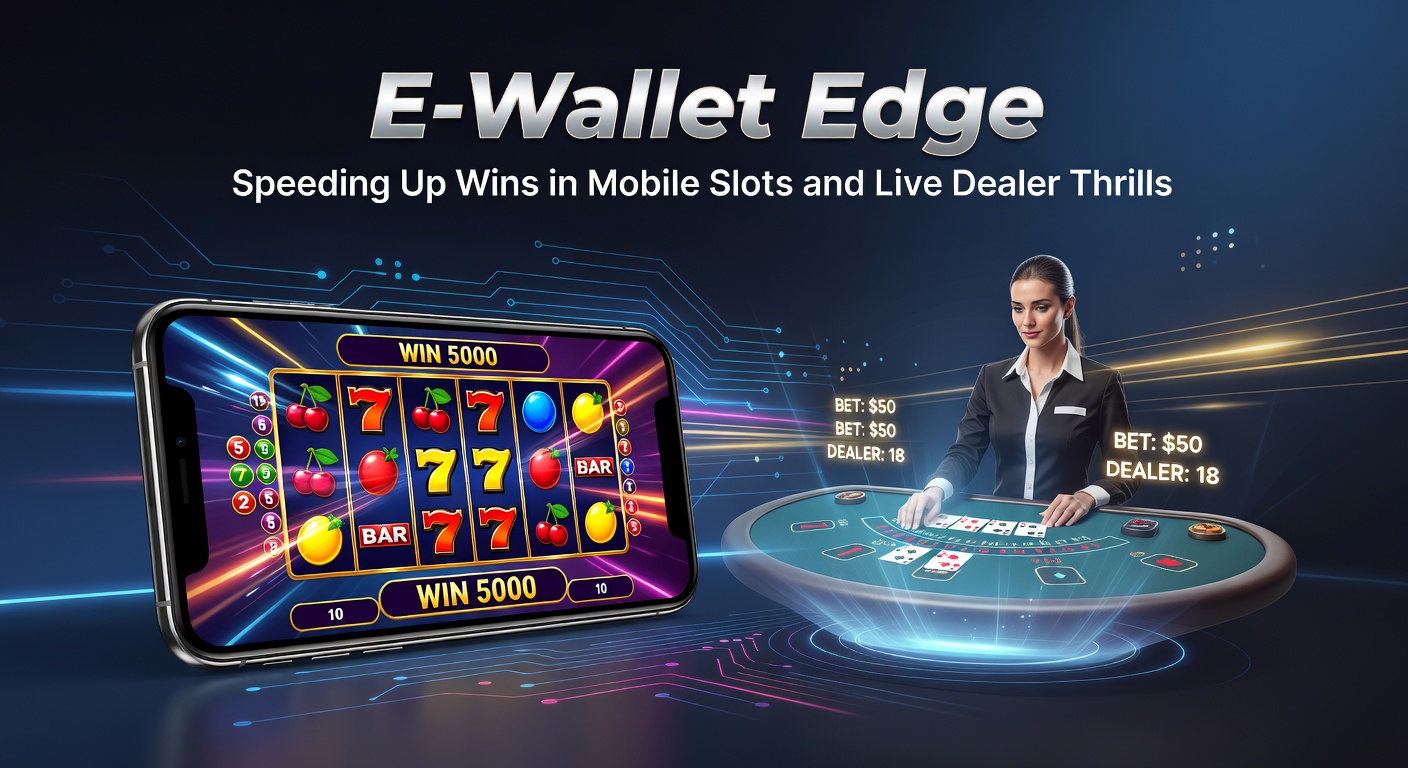 Mobile phone displaying a vibrant slot game interface with e-wallet deposit options highlighted, showing quick transaction animations