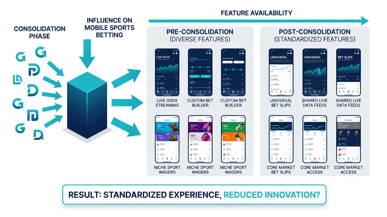 Live casino interface with consolidated developer features integrated into a mobile sports betting app