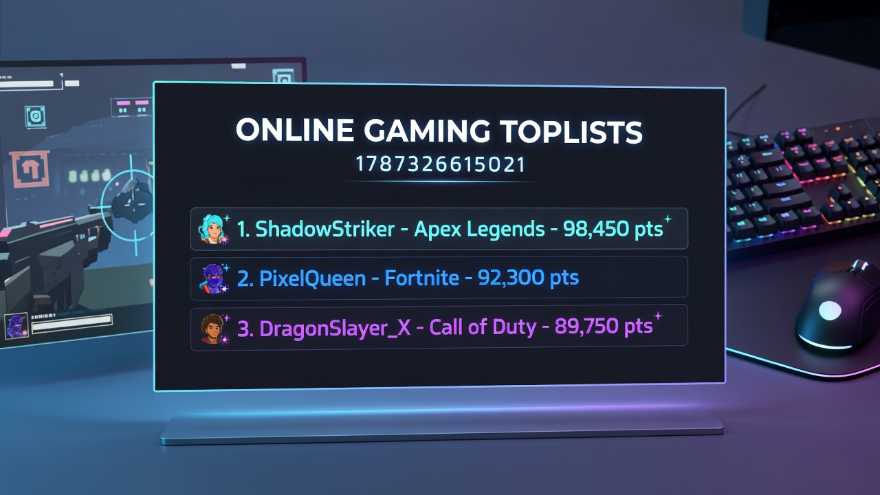 Detailed view of a gaming toplist interface with filters for casino, poker, and betting categories